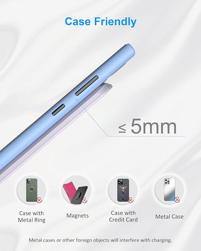 NANAMI Fast Wireless Charger, 10W Max Wireless Charging Stand with PD20W Adapter Charger Compatible for iPhone 17/17 Air/17 Pro/17 Pro Max/16/15/14/13/12,Samsung Galaxy S26/S25/S24/S23/S22/S21/Note 20