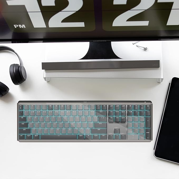 Geekria Full Size Keyboard Dust Cover, Clear Acrylic Keypads Cover for 104 Keys Computer Mechanical Keyboard, Compatible with Logitech MX Mechanical