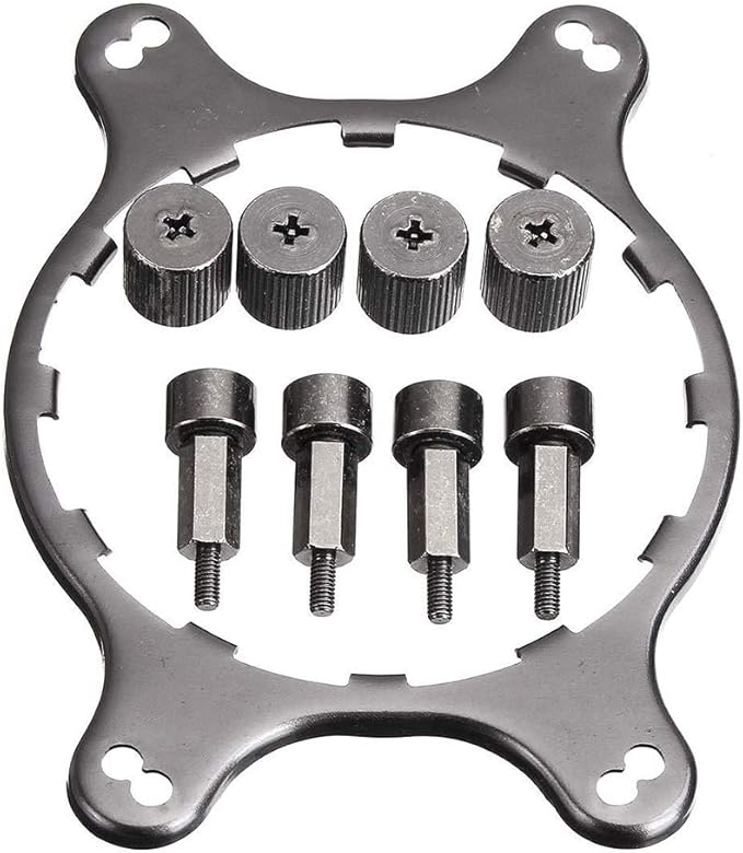 CPU Cooler Fan Bracket Heatsink Holder AM4 Mounting Bracket Kit for Corsair Hydro Series H45 H55 H60 H75 (Black)