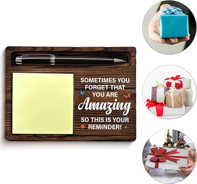 Inspirational Gifts for Women, Encouragement Gifts You are Amazing Gift Positive Reminder Sticky Note Holder for Home Office Desk Decor