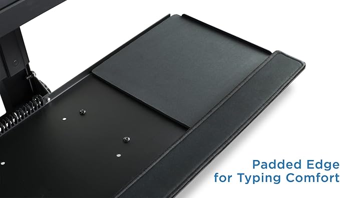 Mount-It! Monitor and Keyboard Wall Mount with CPU Holder, Height Adjustable Standing VESA Keyboard Tray, 25 Inch Wide Platform with Mouse Pad (MI-7919)