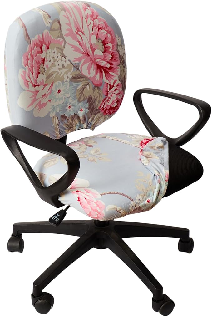Melaluxe Computer Office Chair Cover - Protective & Stretchable Universal Chair Covers Stretch Rotating Chair Slipcover