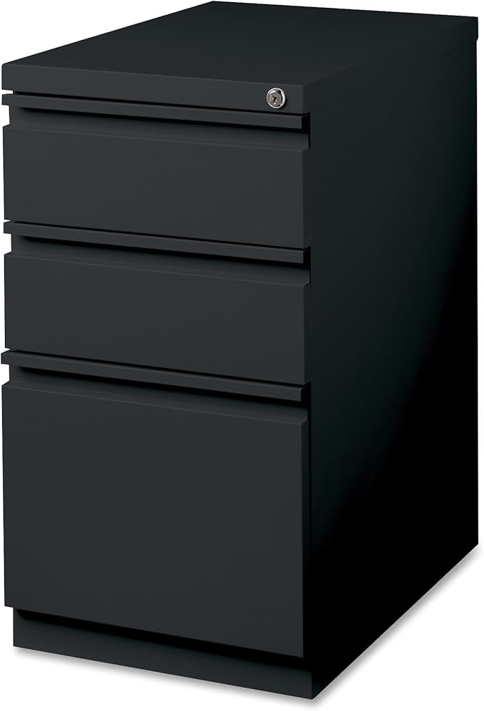 Lorell LLR49521 Mobile File Pedestal, Black