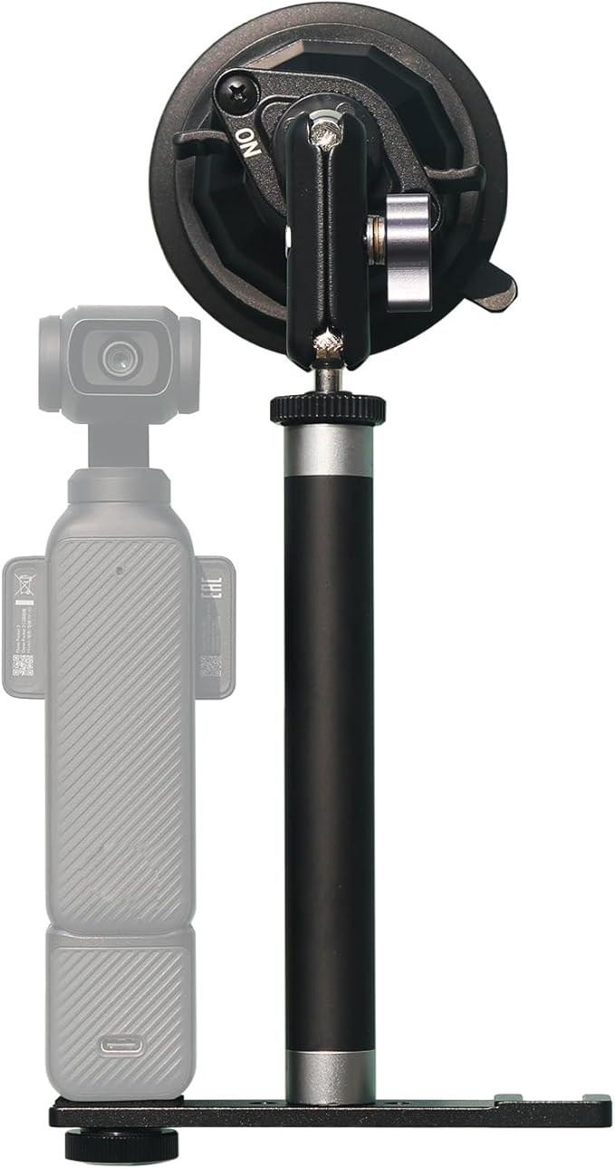 1/4" Thread Extension Aluminium Rod Mount, Camera Extension Rod for Dash Cam, Action Cameras, 15cm/5.9 inch Long with 1/4" Male Female Thread