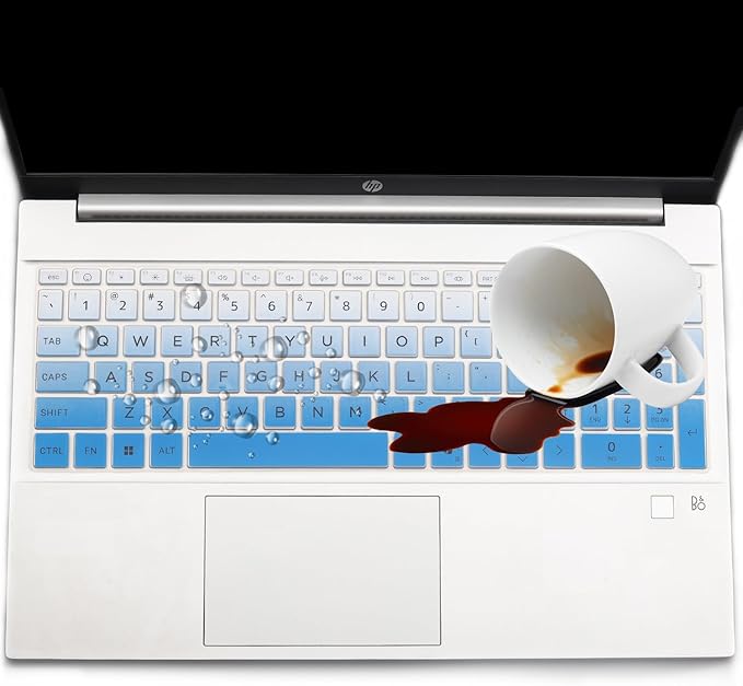 Keyboard Cover for 2025 2024 HP Laptop 15-fc 15-fd 15.6" Series 15z-fc000 15t-fd000 15-fd0123dx 15-fd0127dx 15-fc0245dx 15-fc0025dx 15-fd0023dx 15-fd0005dx 15t-fd100 fd0083wm 15-fc0093dx-OmbreBlue