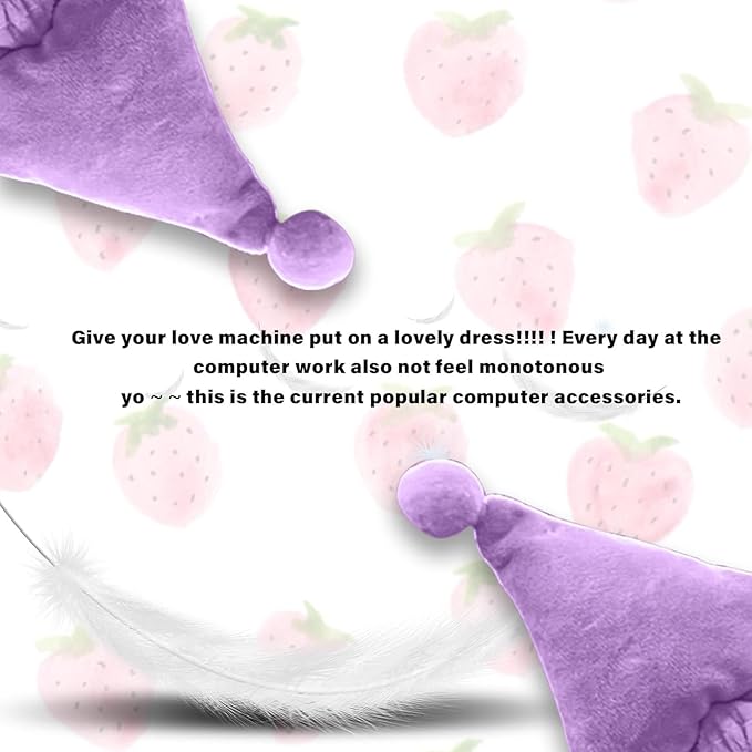 23'' - 34'' Computer Monitor Protective Cover with Cat Ear Design, Cute Monitor Dust Cover with Furry Design, Elastic Dustproof, Suitable for PC, Tablet, TV
