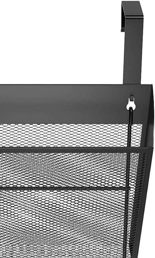TRU RED Mesh Letter Wall File, 1‑Pocket Hanging Organizer, Black, 2‑Pack – Wall‑Mounted Office, Door & Cubicle File Holder