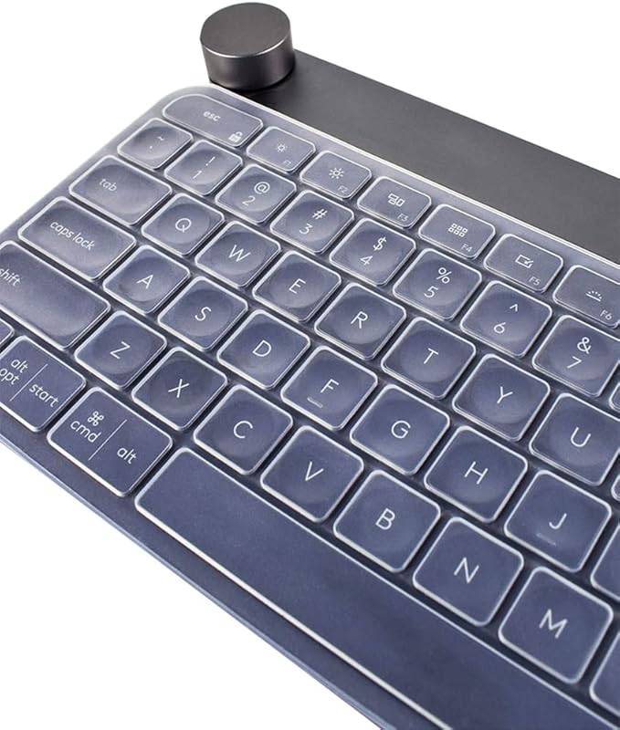 Dust-Proof Silicone Keyboard Skin Cover Compatible for Logitech Craft Advanced Wireless Keyboard & Logitech MX Keys Advanced Wireless Illuminated Keyboard (Clear)