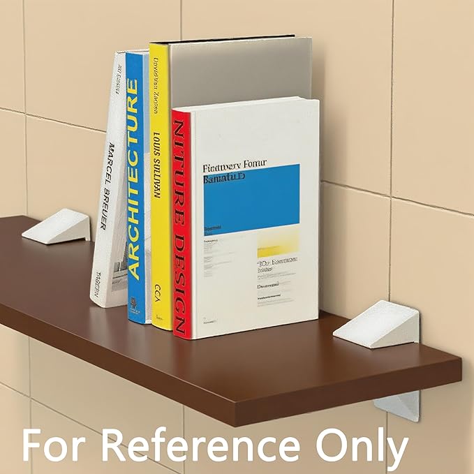 Adjustable Shelf Bracket, Zinc Alloy Wall Mount for Wood & Glass Shelves, for 0.16-0.39 Inch Thick, Floating Shelf Support, 2Pcs White, Glass Panel Holder