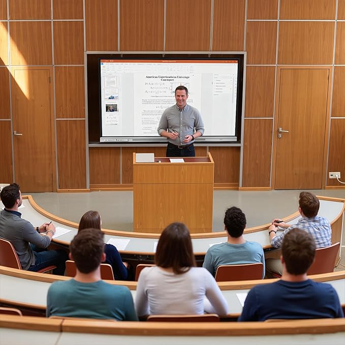 Smart Board, 65" Interactive Whiteboard with Google EDLA, Built-in Digital Whiteboard, Wireless Casting, Split-Screen & Unlimited Canvas for Business and Education (Wall Mount Included)