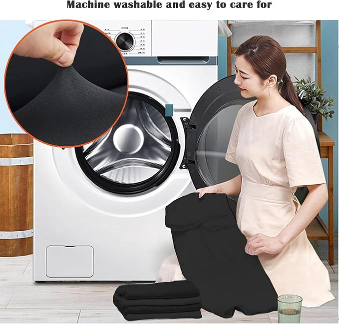 Office Chair Covers - 2 Piece Protective Stretchable Chair Seatcovers Stretch Chair Slipcover, Removable Washable Universal Armchair Cover Slipcover Chair Seat Cover Protector Cover