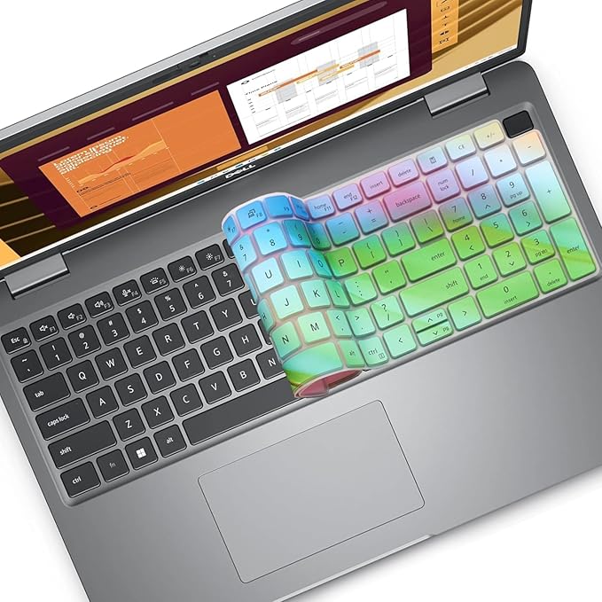 Colorful Laptop Keyboard Cover Skin for Dell Latitude 5550, 5540, 5520, 5521, 3540 15.6" and Dell Precision 3560, 3561, 3570, 3571, 3580, 3581, 3590, 3591 15.6 inch Laptop