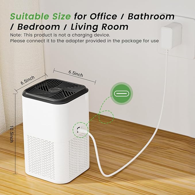 Air Purifier for Home Large Room Up to 1750ft²,3-in-1 Filter with Sleep Mode,Air Purifier with Aromatherapy for Office,Living Room,Bedroom,Remove Smoke Odor,Home Pets,White Black
