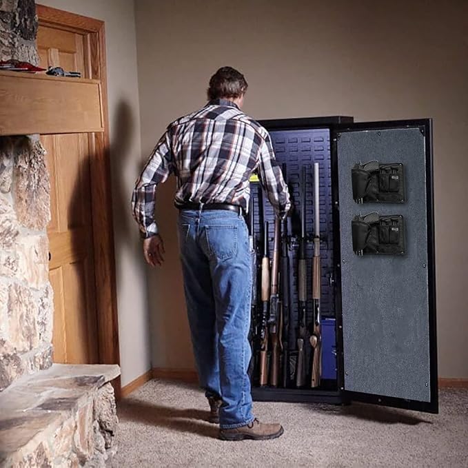 Pistol Holder Magazine Pouch for Gun Safe Organizer,Reinforced Pistol Holster Magazine Holders Combination for Gun Cabinet Gun Safe Accessories Storage