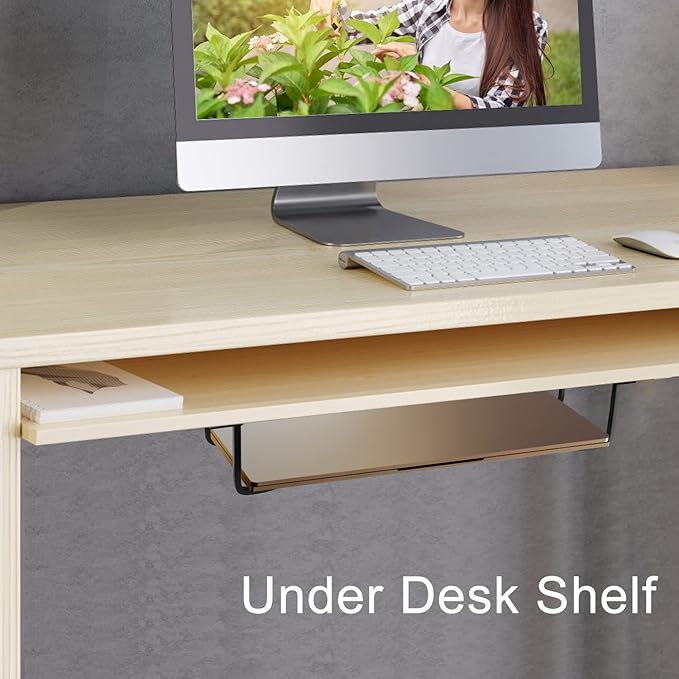 Under Desk Laptop Mount, Laptop Under Desk Mount 2.7 inches Tall Effective Space, Aluminum Under Desk Laptop Holder Dock Station for Laptop MacBook Dell OptiPlex PS4 Dell WD19 Mac mini M4 Dock & More