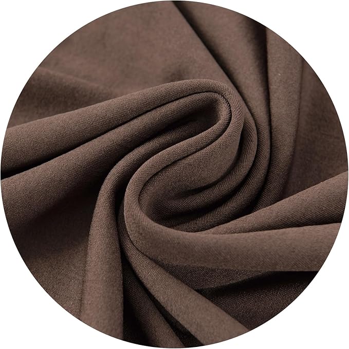 DIVA EN CAMINO DEC Universal Stretch Office Chair Cover with Durable Zipper, Soft Slipcover for Desk or High Back Chair, Mocha