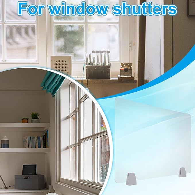PATIKIL 40x60cm Desk Divider,2Set Desk Privacy Panel Acrylic Office Partition Boards Table Testing Dividers Panel Sneeze Guard Protective Shield for Office Kitchen Sink,Frosted Transparent