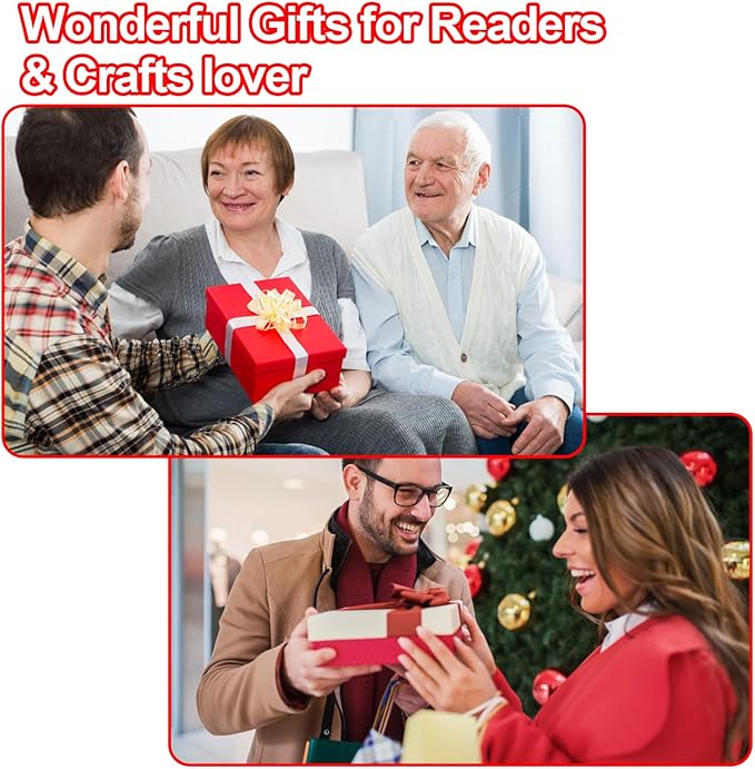 630nm Red Neck Reading Light - Zero Blue Light, Rechargeable Dimmable Portable LED Red Neck Book Lamp for Reading, Crafts, Crochet at Night, Ideal Gift for Readers and Craft Lovers(White