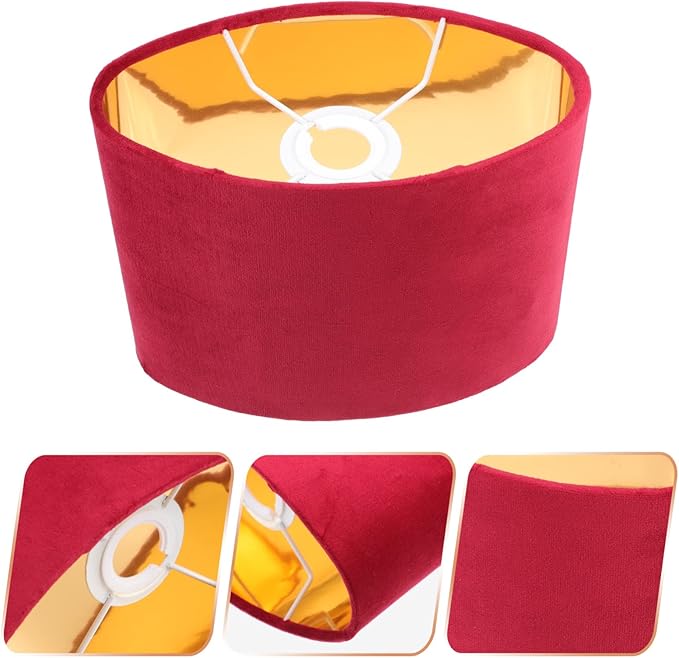 KALLORY 1pc Simple Oval Lampshade Cloth Lamp Cover for Bedside and Table Lamps Elegant Design for Home Hotel and Study Decor and Multipurpose Use Fine Workmanship