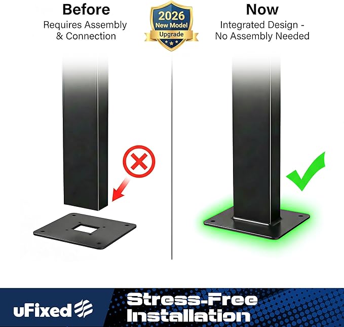 Weatherproof Pedestal with Roof for Tesla Gen3 EV Charging Stations | Heavy-Duty Stand with Top Cover, Compatible with Tesla Mobile Connector & J1772