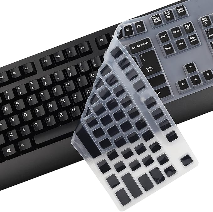 Keyboard Cover for Lenovo Preferred Pro & Preferred Pro II Wired Keyboard 4X30M86879 4Y9400 73p5220 US 41A5289 54Y9400 SK-8825/8813/8820/1619/8827/8817 KB-1021/1468 ku-0225 ekb-425a (Black)