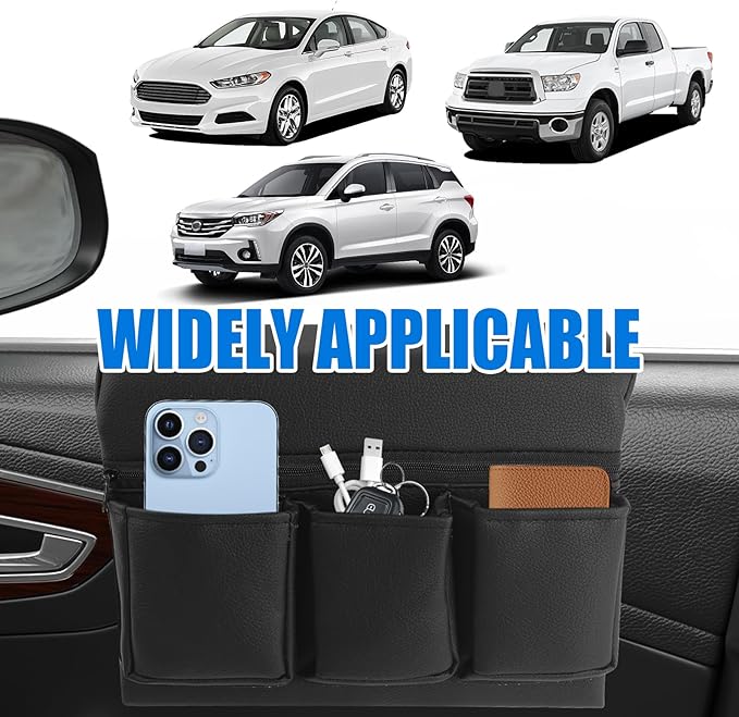 Car Armrest Storage Box for Window,Multi-Function Car Window Armrest Organizer with Multiple Storage Pockets,Arm Rest Organizer Cars Windows for Armrests and Increasing Storages