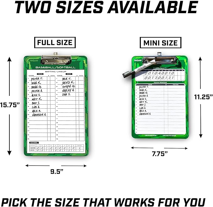 GoSports Premium Dry Erase Coaches Clipboards – Basketball, Baseball, Football, Soccer, Hockey, Volleyball, Lacrosse