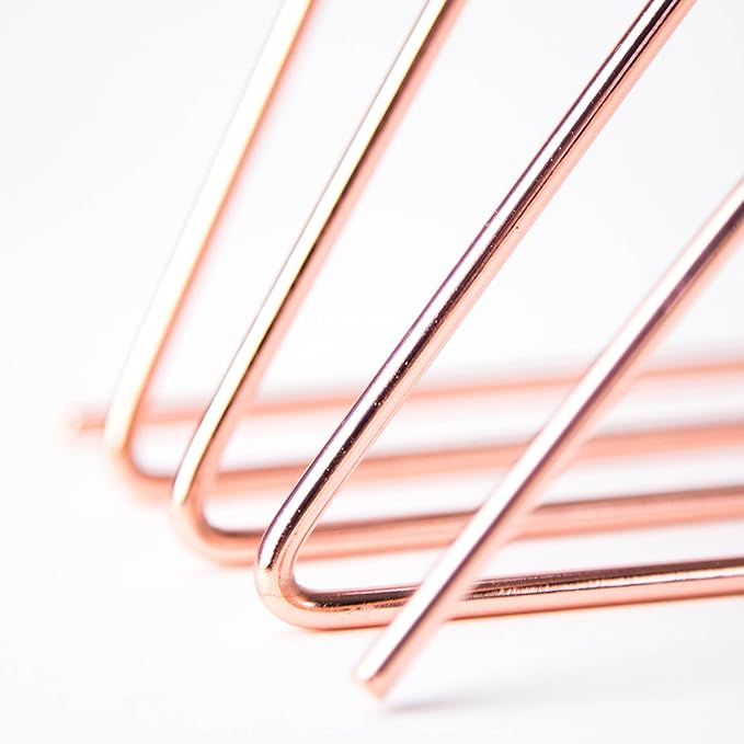 U Brands Desktop Letter Sorter, Rose Gold Wire Metal - 856U06-24