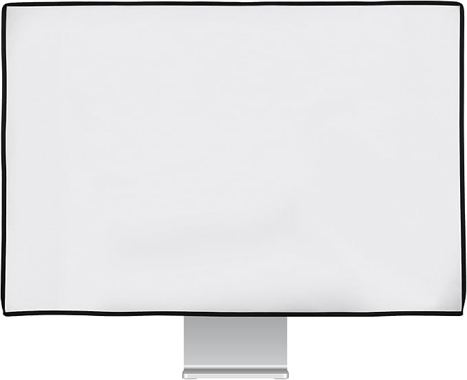 kwmobile Monitor Cover Compatible with 31-32" monitor - Dust Cover Computer Screen Protector - White