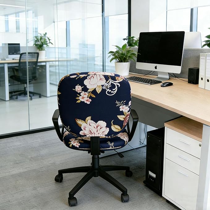 Melaluxe Computer Office Chair Cover - Protective & Stretchable Universal Chair Covers Stretch Rotating Chair Slipcover