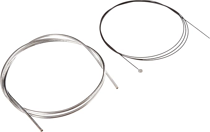 Box One/Two Linear Bicycle Brake Cable Housing Kit with 1 Set Bike Brake Line, 1 Piece Bike Cable Housing with 2 Alloy End Caps Compatible for All V Brakes