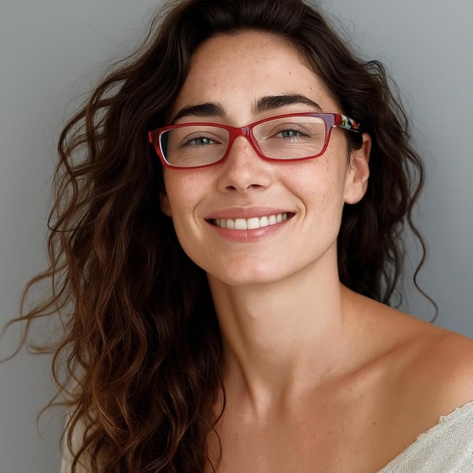 Gaoye 4.0 Reading Glasses for Women, 6 pack Fashion Readers for Women Spring Hinge Eye Glasses, Blue Light Reading Glasses
