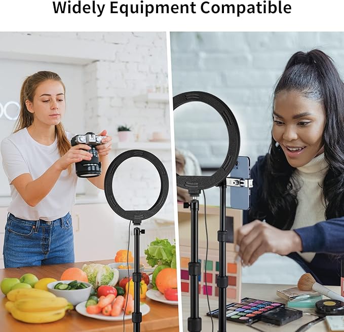Selens Tabletop Camera Desk Mount Stand, 9.4"-18.5" with 1/4" Ball Head, Adjustable Desktop Stand Mount for DSLR Camera, Ring Light, Live Streaming, Video Studios