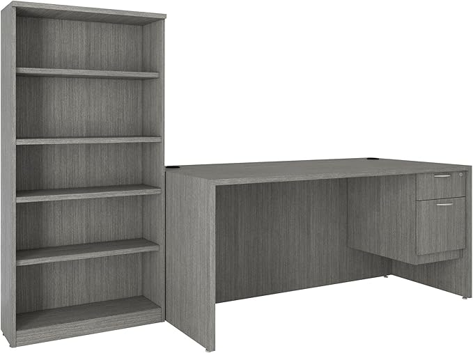 Alera Alera Valencia Series Straight Front Desk Shell, 59.13" x 29.5" x 29.63", Gray