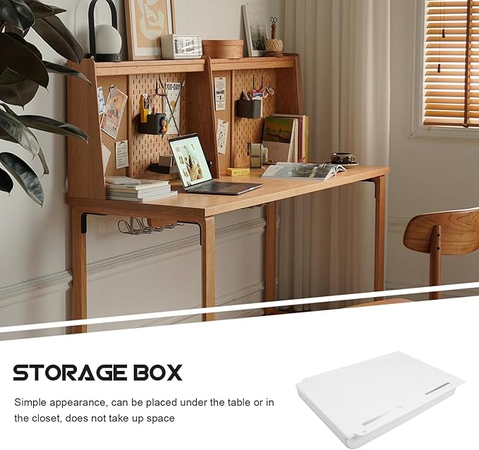 STOBOK Desk Storage Drawer Capacity Hidden Organizer Adhesive Installation for Office and Home for Stationery Tools and Sundries