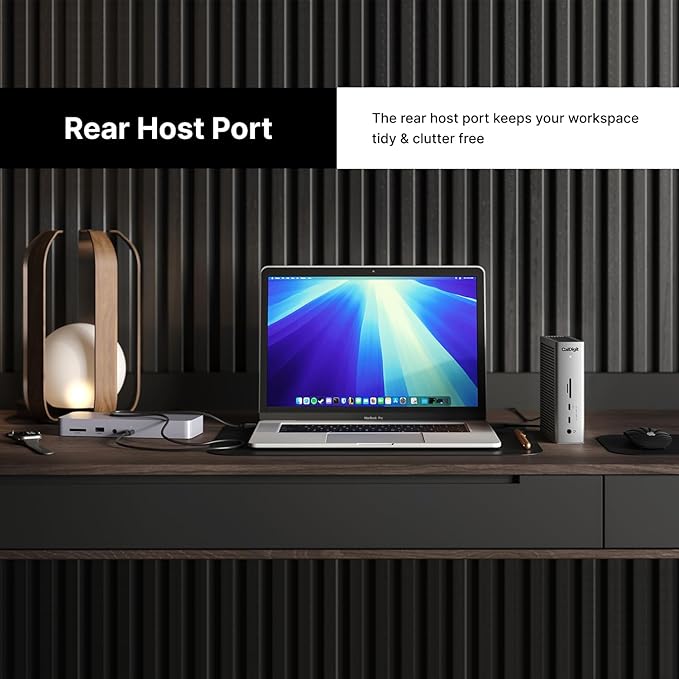 CalDigit TS5 Thunderbolt 5 Dock - 15 Port, 140W Charging, 80Gb/s TBT 5 x 4, USB-C 10Gb x 3, USB-A x2, 2.5Gb Ethernet, Dual 8K@60Hz Displays, SD & microSD UHS-II, 1m Braided Cable, Space Gray 240W PSU