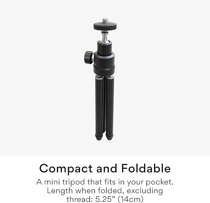MEE Audio Lightweight Mini Tripod for Webcams and Small Cameras for Video Conference; Flexible, Portable, Compact Web Cam Desk Tabletop Travel Mount Stand for Logitech Webcam C920 C925 C920s C922