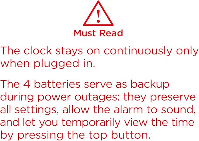 Peakeep Small Tiny Digital Alarm Clock Plug in for Kids Bedroom Bedside Nightstand, RGB Colorful Changing Large Display for Travel, Dimmable 6 Brightness, Corded Electric Battery Backup (Black - RGB)