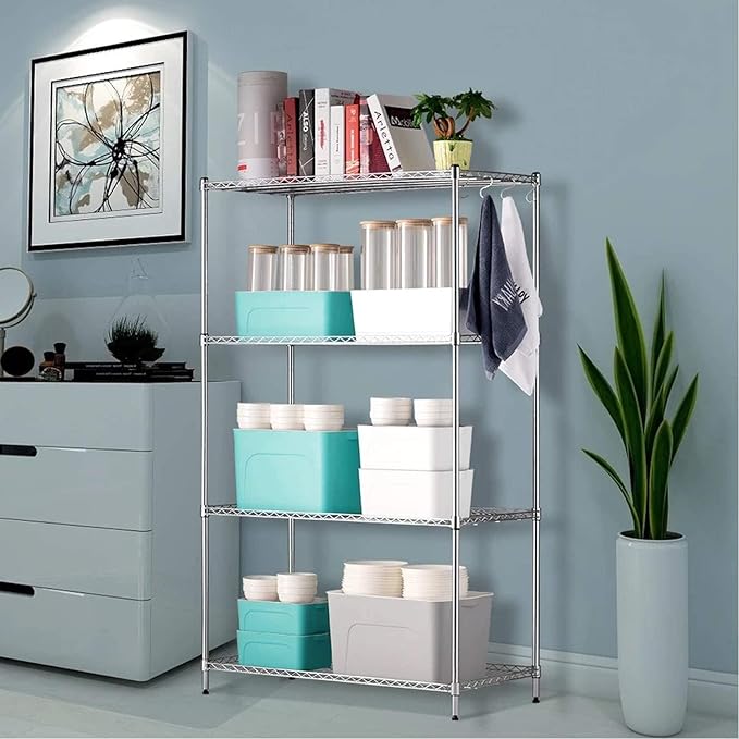 Wire Shelf Clips,18-Packs Wire Shelving Shelf Lock Clips for 1" Post- Shelving Sleeves,Fits with Thunder Group,Alera,Honey Can Do,Eagle,Regency,Metro & More