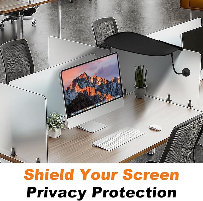 Adjustable Office Cubicle and Desk Shade – Flexible Desk Light Blocker for Privacy, Glare Reduction, and Comfort – Essential Office Accessories