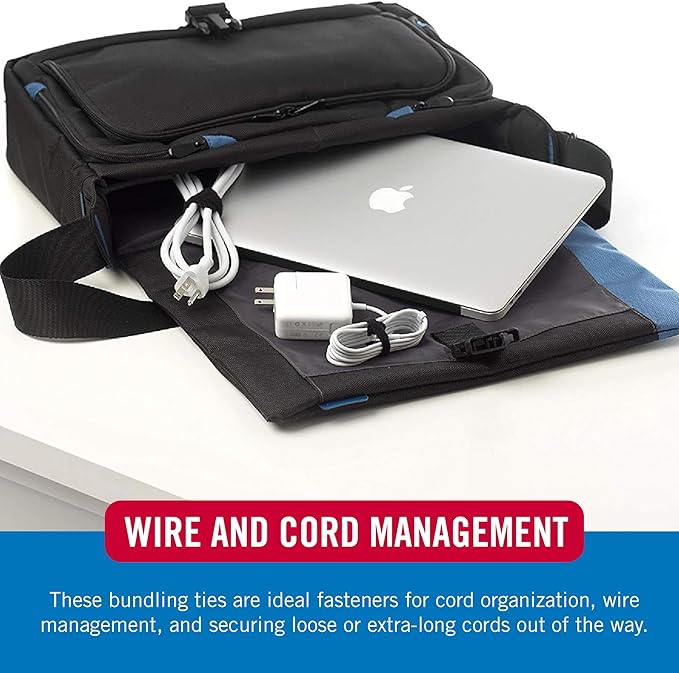 VELCRO Brand ONE WRAP Thin Ties | Strong & Reusable | Perfect for Fastening Wires & Organizing Cords | Black/Gray, 15in x 1/2-Inch | 30 Count (94257)