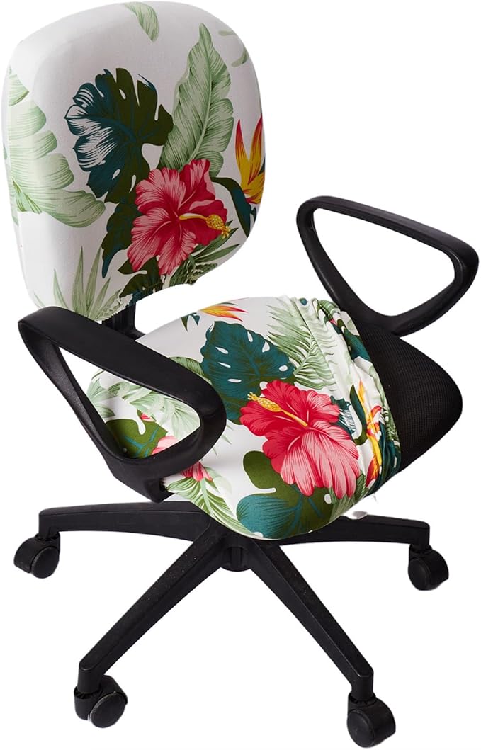 Melaluxe Computer Office Chair Cover - Protective & Stretchable Universal Chair Covers Stretch Rotating Chair Slipcover