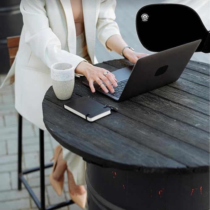 Cubicle Privacy Screen & Adjustable Desk Canopy, Office Partition Shade to Block Overhead Light & Reduce Monitor Glare, Portable Light Shield for Computer Monitors and Laptops (Black)