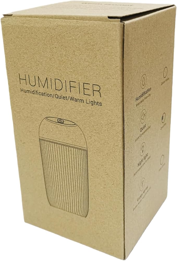Mini USB Humidifier - Large Capacity, Ultra-Quiet 20dB, 2 Modes (Continuous/Intermittent) with Anti-Dry Burn & Night Light, Nano Mist for Room/Car/Office Desk (<10㎡) (Pink, 420ml)