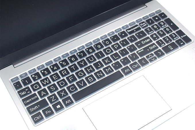 Keyboard Skin Compatible for 15.6" HP Laptop 15-fc 15-fd 15t-fd 15z-fc, HP Pavilion 15 15-eg/eh/er 15t-eg200/eg300 15z-eh300, HP Pavilion 17z 17z-cp000 17z-ca200 17-cn 17-cp (Big Letters Black)