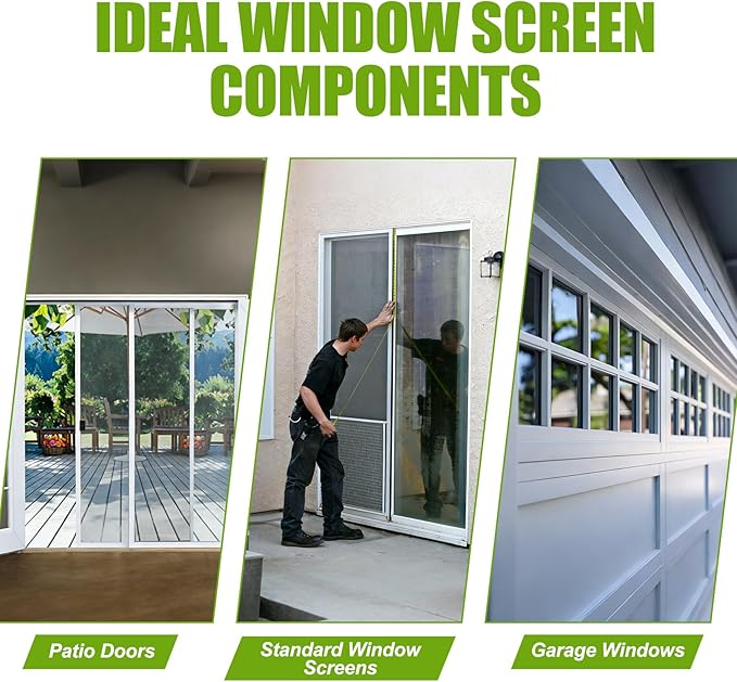 50 Pack Window Screen Spreader Bar Clips, 5/16" x 9/16" Retainer Clips for 5/16" Screen Frame Bar, Fit for Patio, Garage, Residential Windows, Sunroom, Shed & Workshop Screens