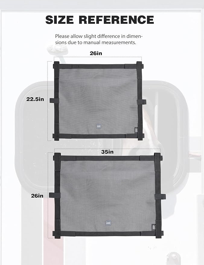 Tackmore Horse Trailer Window Screen Mesh Trailer Safety Bar Window Screen with Mesh Hole Trailer Bar Window Accessories 26 * 22.5 inch