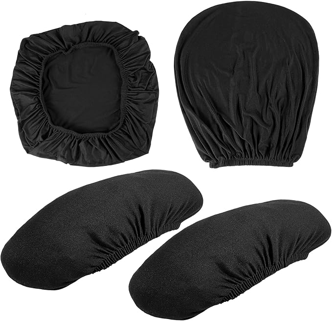 4 Pcs Computer Chair Covers with Armrest - Universal Protective Stretchable Office Chair Cover - Office Gaming Chairs Seat Cover for Swivel Chairs Rotating