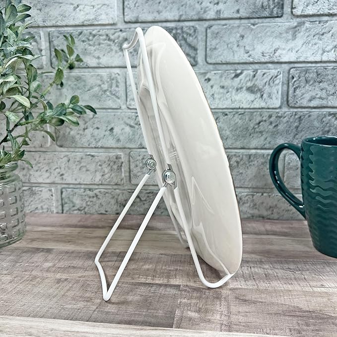 GIBSON HOLDERS 3A Adjustable White Wire Display Easel, 3.625" W x 4" D x 8.75" H, Pack of 12
