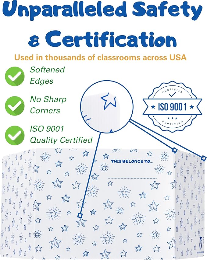 25 Privacy Folders for Students, Erasable Privacy Shields for Student Desks, Testing Dividers for Classroom, Privacy Boards for Student Desks, Dividers for Students, Test Dividers for Student Desks